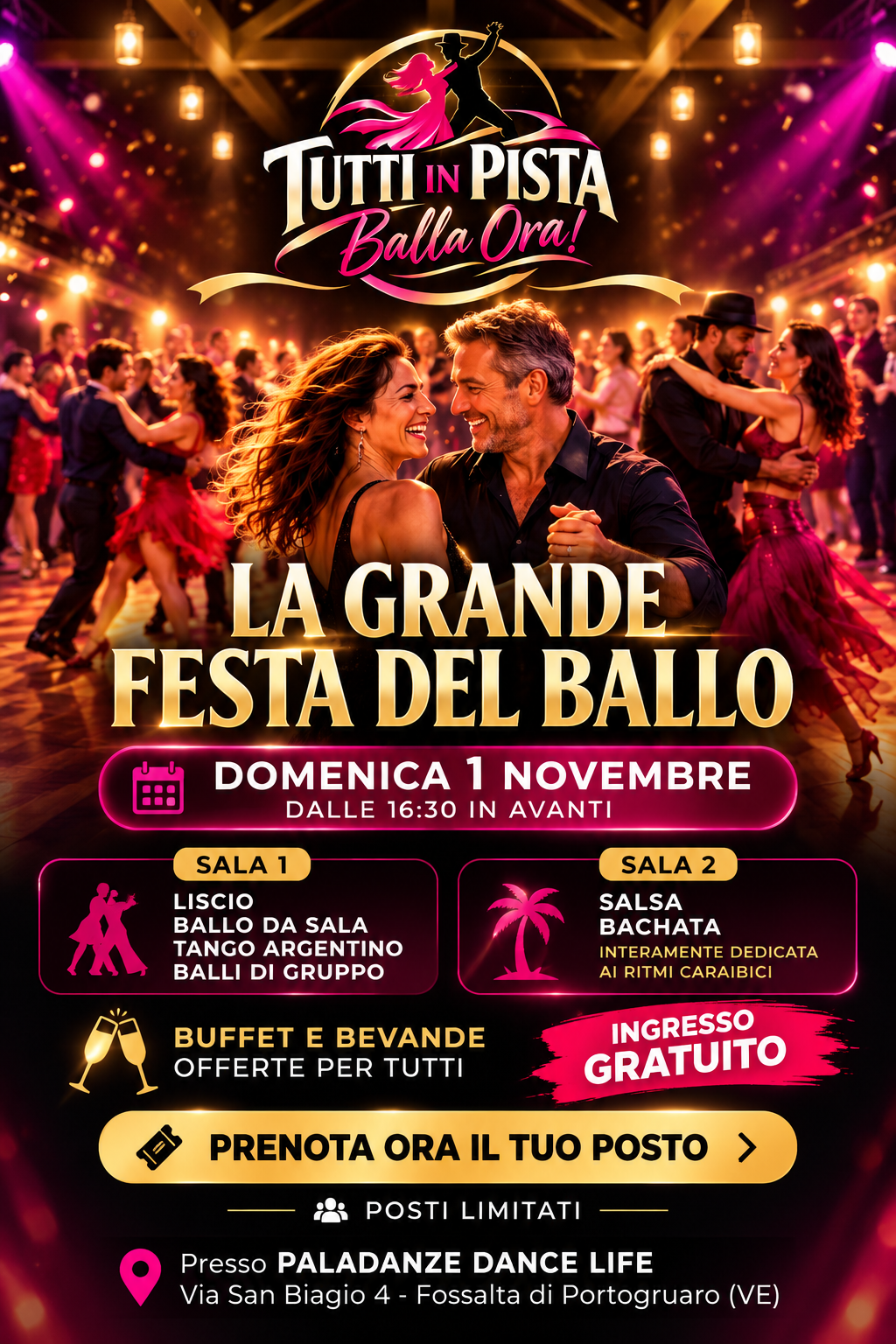 Locandina TUTTI IN PISTA – La Grande Festa del Ballo